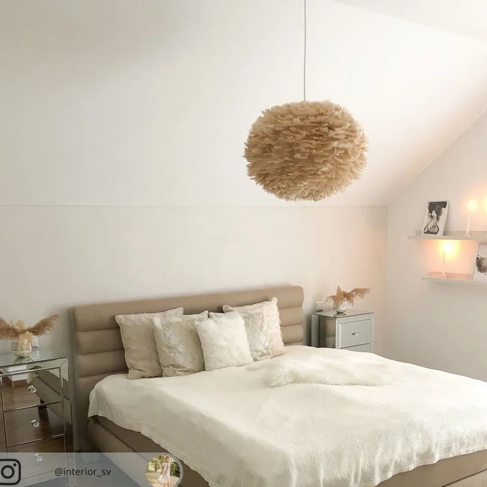 Pendellampe Eos large - lysebrun skærm