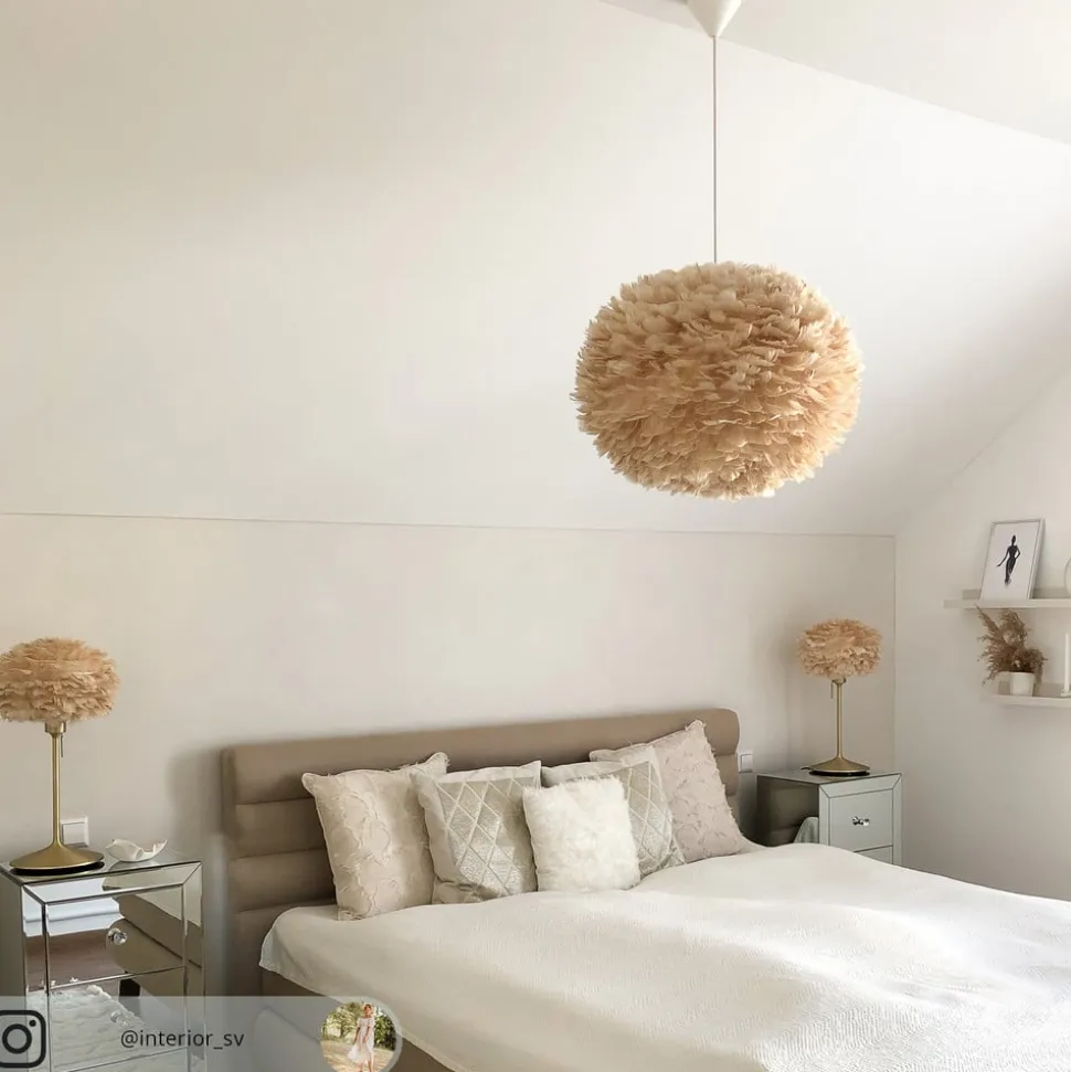 Pendellampe Eos large - lysebrun skærm