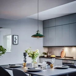 Pendellampe Felix, grøn/guld, 1 lyskilde