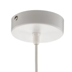 Pendellampe Helen tekstilskærm hvid-guld Ø 40 cm