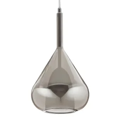 Pendellampe lilla, røggrå, 1-lys, glas