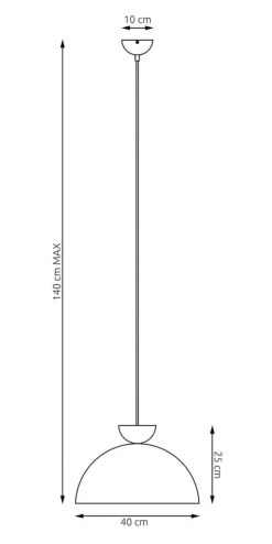 Pendellampe Lunaro, hvid, Ø 40 cm, metal