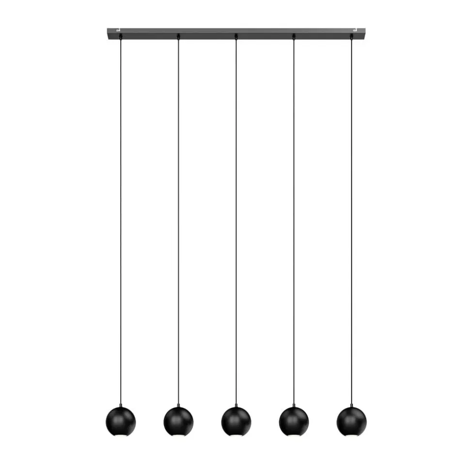 Pendellampe Midnight helt i sort 5 lyskilder