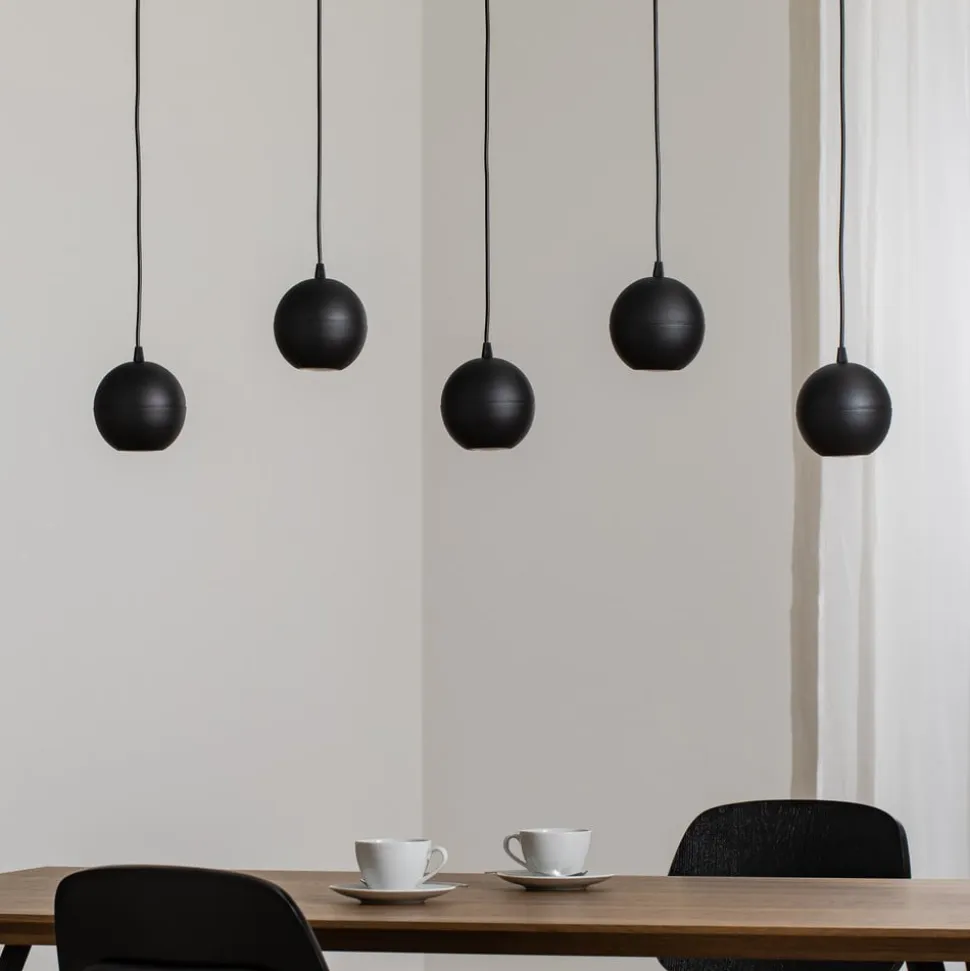 Pendellampe Midnight helt i sort 5 lyskilder
