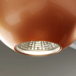 Pendellampe Midnight i sort/kobber 4 lyskilder, rund