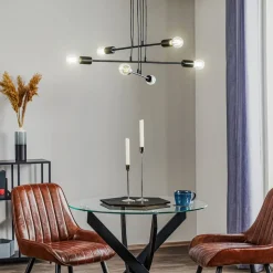 Pendellampe Multipo 6, 6 lyskilder i sort