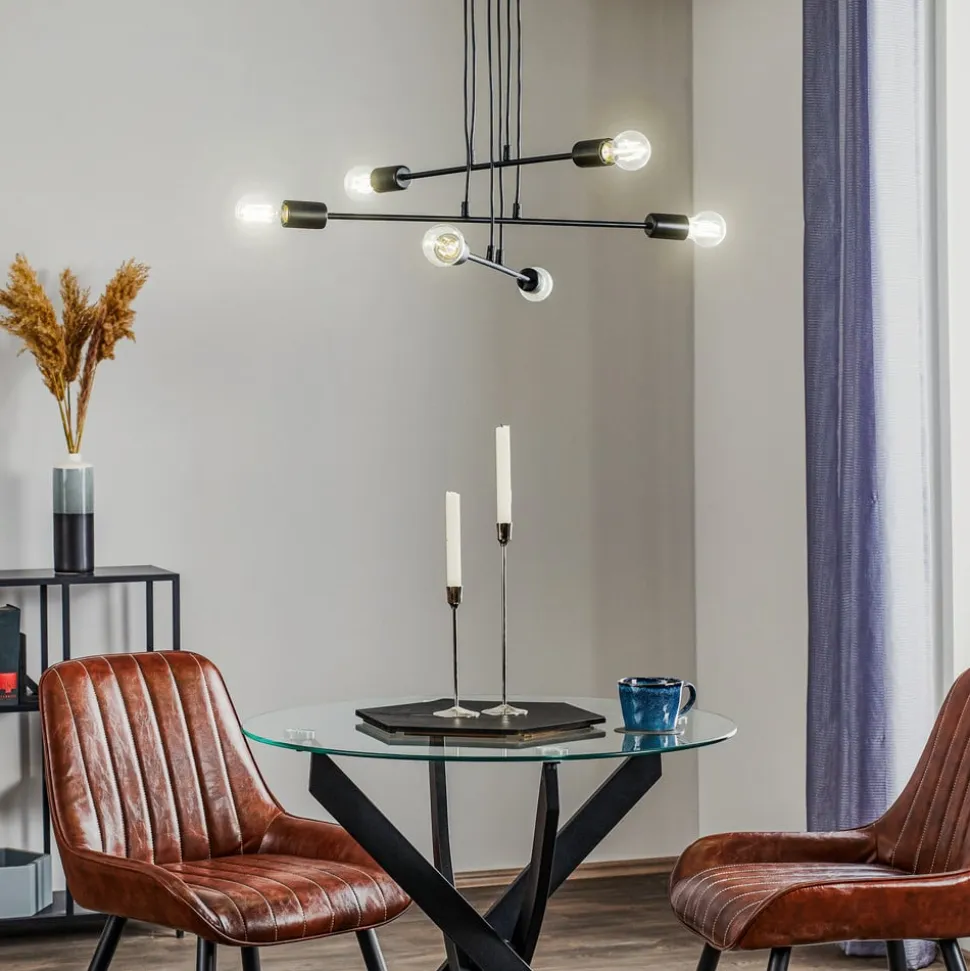 Pendellampe Multipo 6, 6 lyskilder i sort