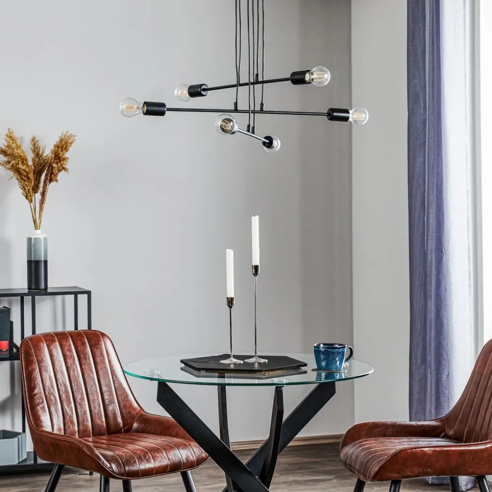Pendellampe Multipo 6, 6 lyskilder i sort