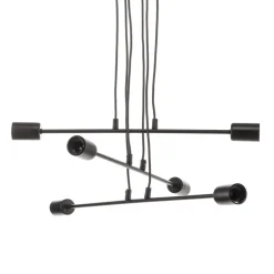 Pendellampe Multipo 6, 6 lyskilder i sort