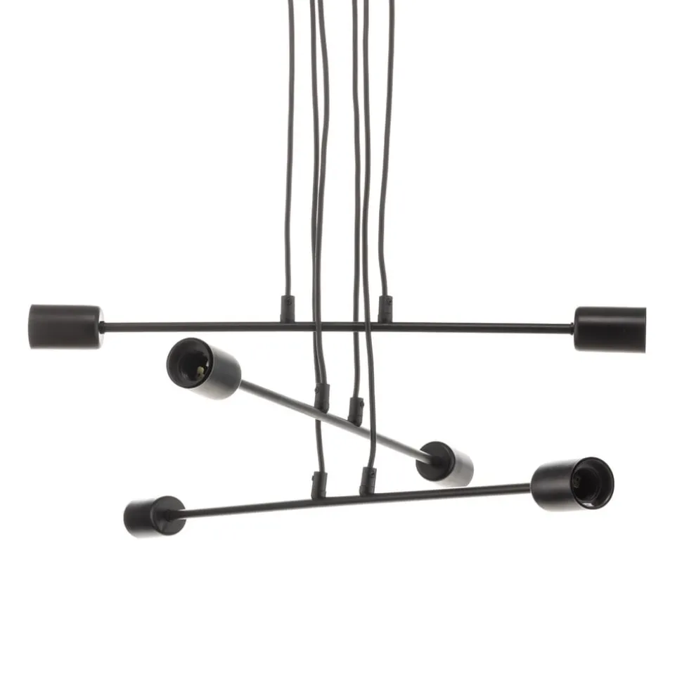Pendellampe Multipo 6, 6 lyskilder i sort