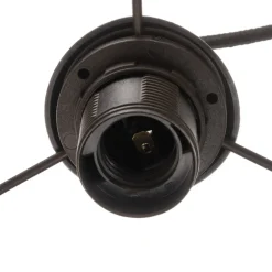 Pendellampe Salina silke stof blå/guld Ø 50cm