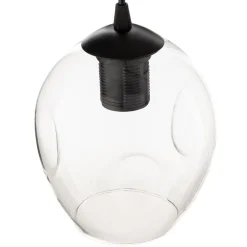 Pendellampe Starla, glas grafit/amber/klar, 3 lyskilder, rund