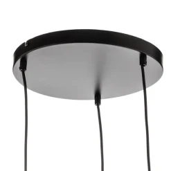 Pendellampe Starla, glas grafit/amber/klar, 3 lyskilder, rund