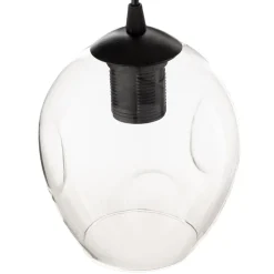 Pendellampe Starla rund 4 lyskilder grafit/amber/klar