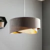 Pendellampe Vivien trefarvet grå/beige/guld