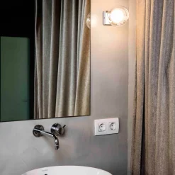 Perla væglampe, krom