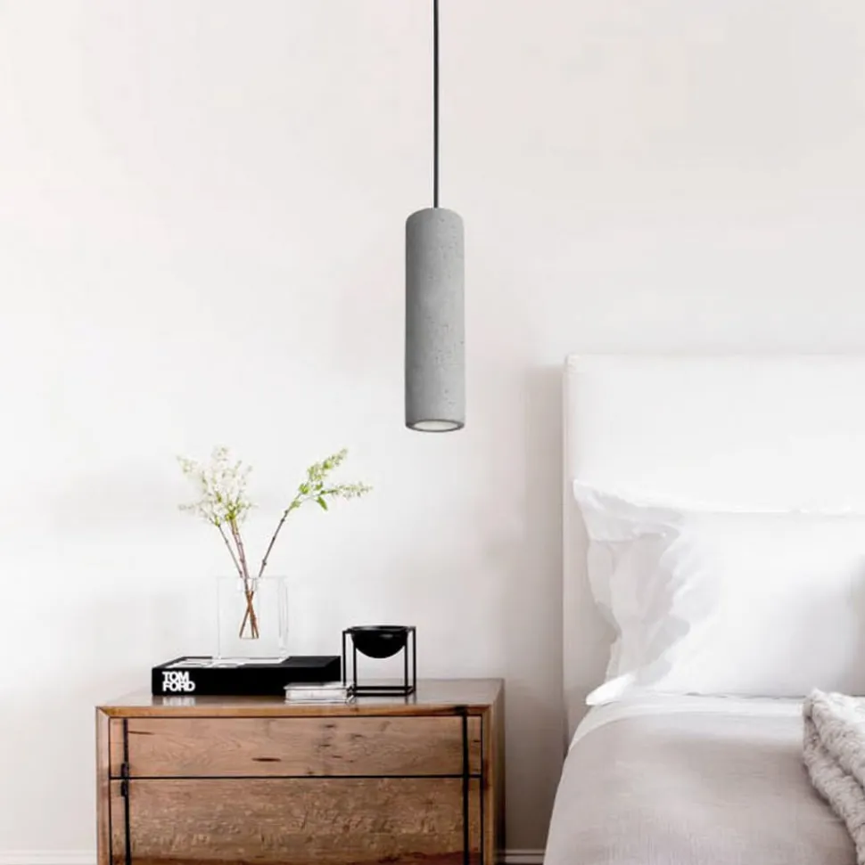 Phenix hængelampe af beton, aflang