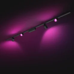 Philips Hue Perifo skinnesystem 4x spots sort