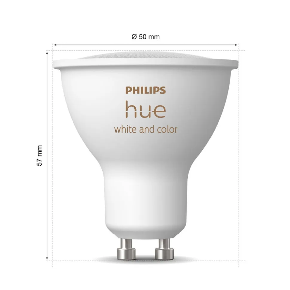 Philips Hue White & Color Ambiance LED GU10 4,2 W, 2-pak