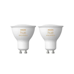 Philips Hue White Ambiance LED-reflektorpære GU10 4,2 W, 2-pak