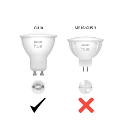 Philips Hue White Ambiance LED-reflektorpære GU10 4,2 W, 2-pak