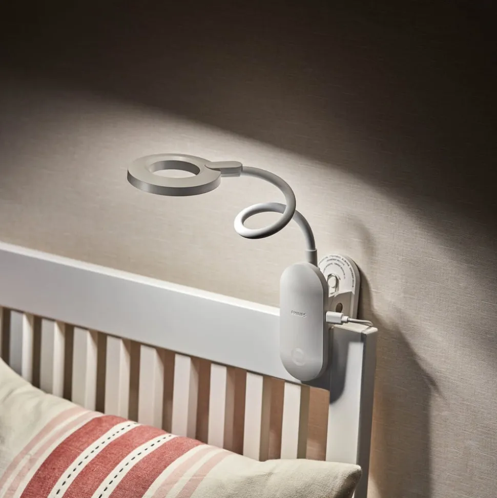 Philips LED-klemmelampe Forys med batteri