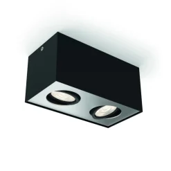 Philips myLiving Box LED-spot, 2 lyskilder, sort