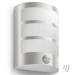 Philips Python udendørs LED-væglampe med sensor, stål