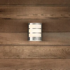 Philips Python udendørs LED-væglampe med sensor, stål