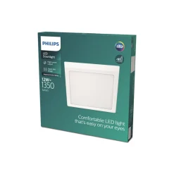 Philips Slim Surface LED 4.000 K kantet 21cm hvid
