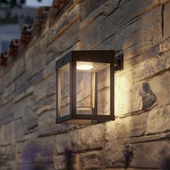 Philips solcelle-sensorlampe Camill sort/klar 14 x 14 cm