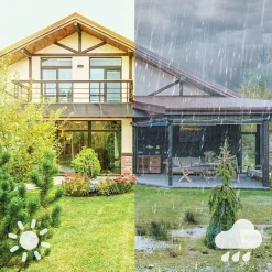 Philips solcelle-sensorlampe Camill sort/klar 14 x 14 cm