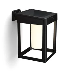 Philips solcelle-væglampe Camill sort/hvid 14 x 14 cm