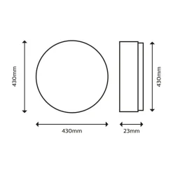 Philips SuperSlim loftlampe 2.700K Ø42cm sort