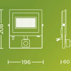 Philips udendørs LED-spot Lois UE Sensor, 24 W, 3.000 K IP65