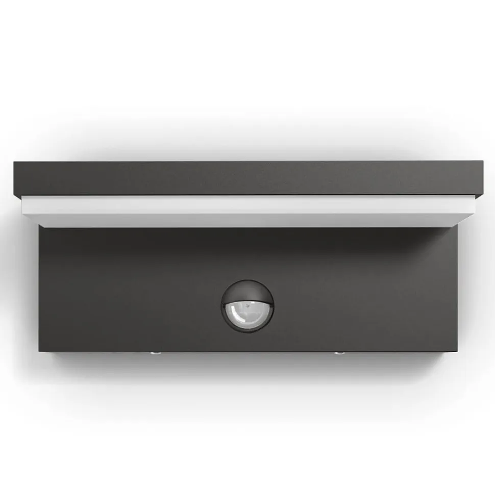 Philips udendørs LED-væglampe Bustan Sensor 2.700 K