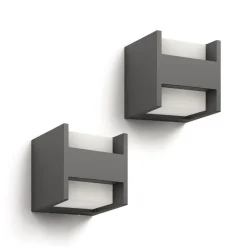 Philips udendørs LED-væglampe Arbour UE 2-sæt 2 lyskilder 2700 K