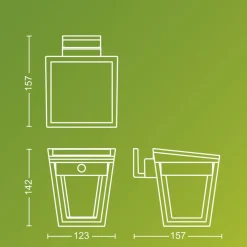 Philips udendørs LED-væglampe Nissa UE, plast, IP44