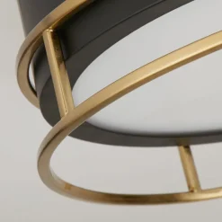 Phoenix loftslampe, Ø 30 cm, sort/messing, IP44