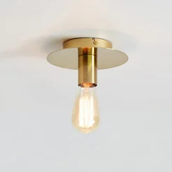 Piatto loftlampe med E27-fatning, messing