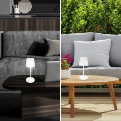 Piha LED-bordlampe med genopladeligt batteri, hvid