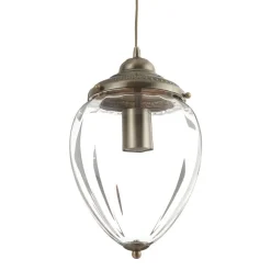 Pineapple pendellampe, antik messing