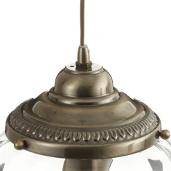 Pineapple pendellampe, antik messing