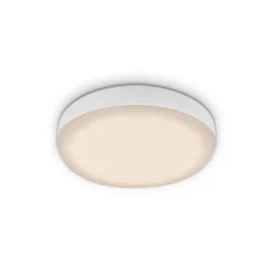 Plat LED-indbygningsspot, hvid, Ø 7,5 cm, 3.000K