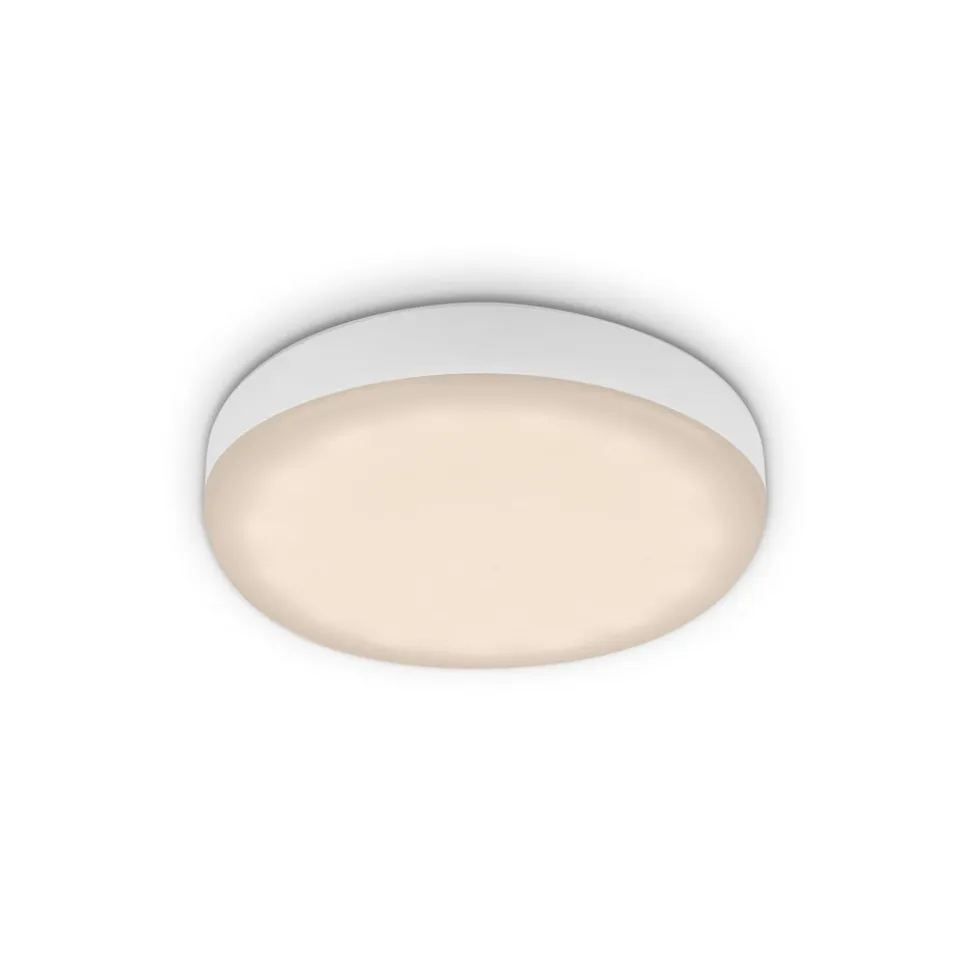 Plat LED-indbygningsspot, hvid, Ø 7,5 cm, 3.000K