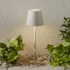 Poldina LED-lampe med jordspyd og batteri, hvid