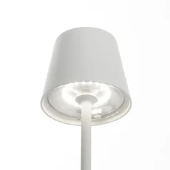 Poldina LED-lampe med jordspyd og batteri, hvid