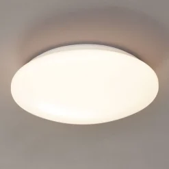 Pollux loftlampe, Ø 27 cm, plast, bevægelsessensor