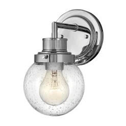 Poppy væglampe til badeværelset, 1 lyskilde, krom