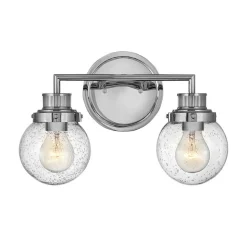 Poppy væglampe til badeværelset, 2 lyskilder, krom